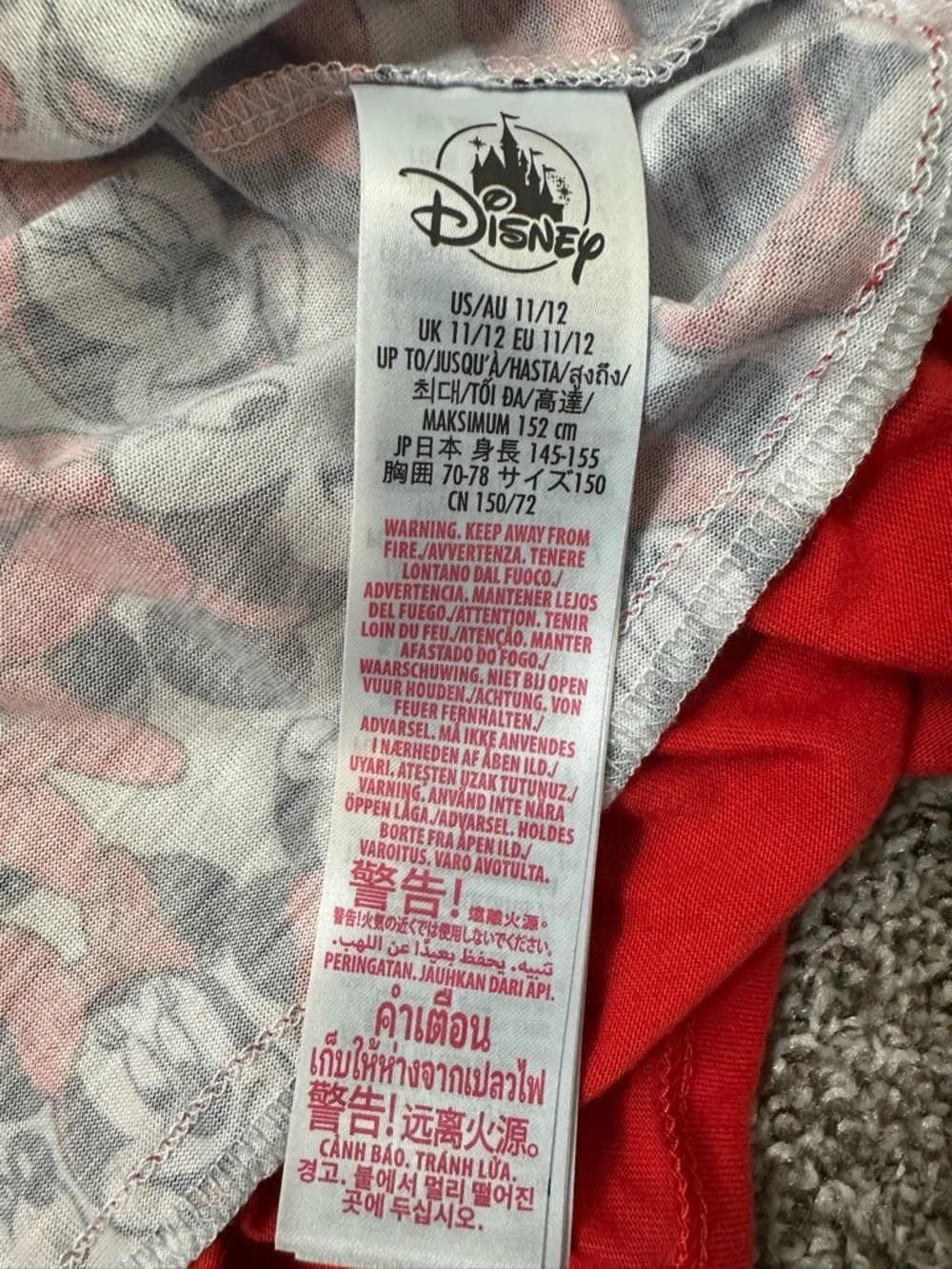 Disney Girls Minnie Mouse Long Nightgown NWOT Size 11/12 - Picture 5 of 7